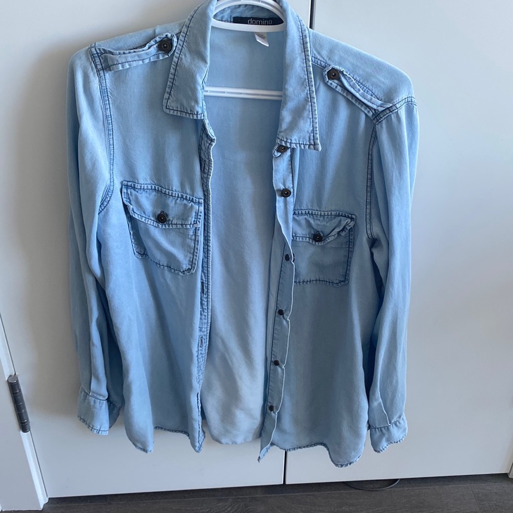 Blue button down shirts